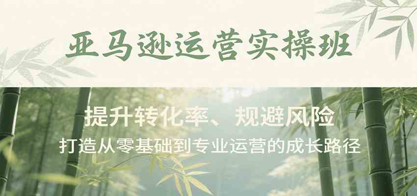 亚马逊运营实操班，提升转化率、规避风险，打造从零基础到专业运营的成长路径网络赚钱,项目资源网,副业资源网,兼职项目,网赚课程-副业赚钱-互联网创业-独家轻创IP小蜜蜂网创