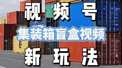 视频号新玩法，利用老外开集装箱盲盒视频，挣分成计划收益，月入过W，新手小白轻松上手网络赚钱,项目资源网,副业资源网,兼职项目,网赚课程-副业赚钱-互联网创业-独家轻创IP小蜜蜂网创