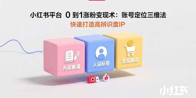 （15656期）小红书平台0到1涨粉变现术：账号定位三维法，快速打造高辨识度IP网络赚钱,项目资源网,副业资源网,兼职项目,网赚课程-副业赚钱-互联网创业-独家轻创IP小蜜蜂网创