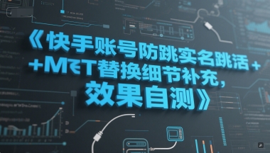 快手账号防跳实名跳激活注册方式+MT替换细节补充，效果自测网络赚钱,项目资源网,副业资源网,兼职项目,网赚课程-副业赚钱-互联网创业-独家轻创IP小蜜蜂网创