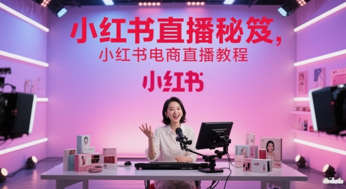 小红书直播秘笈，小红书电商直播教程网络赚钱,项目资源网,副业资源网,兼职项目,网赚课程-副业赚钱-互联网创业-独家轻创IP小蜜蜂网创