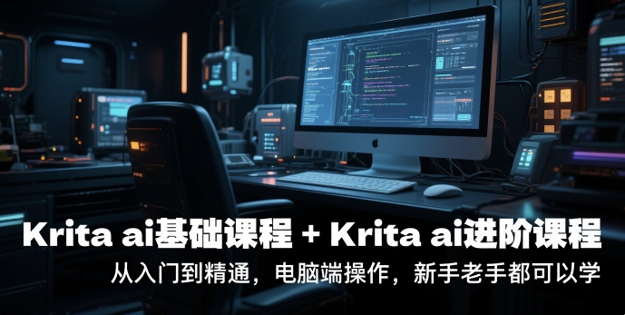 krita ai基础课程+Krita ai进阶课程，从入门到精通，电脑端操作，新手老手都可以学网络赚钱,项目资源网,副业资源网,兼职项目,网赚课程-副业赚钱-互联网创业-独家轻创IP小蜜蜂网创