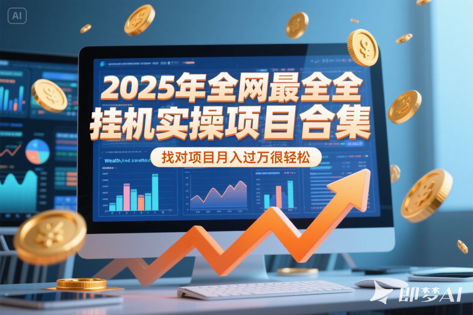 2025年挂机实操项目实操演练，挂机类型，AI直播类型，轻资产创业类型…网络赚钱,项目资源网,副业资源网,兼职项目,网赚课程-副业赚钱-互联网创业-独家轻创IP小蜜蜂网创