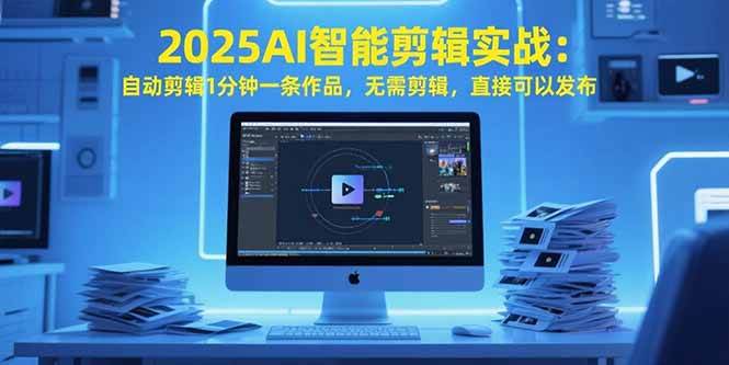 （15504期）2025AI智能剪辑实战：自动剪辑1分钟一条作品，无需剪辑，直接可以发布网络赚钱,项目资源网,副业资源网,兼职项目,网赚课程-副业赚钱-互联网创业-独家轻创IP小蜜蜂网创