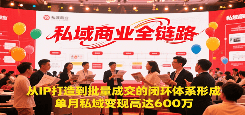 私域商业全链路，从IP打造到批量成交的闭环体系形成，单月私域变现600万网络赚钱,项目资源网,副业资源网,兼职项目,网赚课程-副业赚钱-互联网创业-独家轻创IP小蜜蜂网创