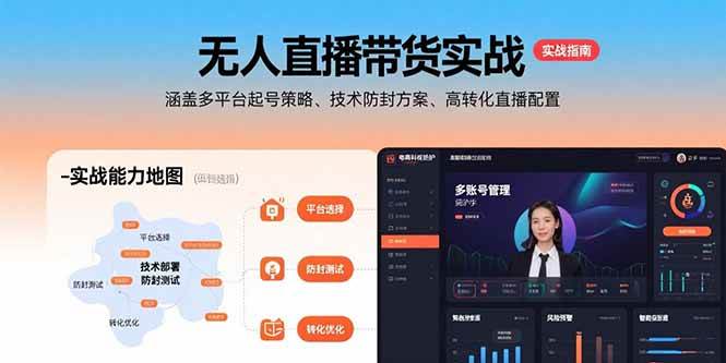 （15622期）无人直播带货实战，涵盖多平台起号策略、技术防封方案、高转化直播配置网络赚钱,项目资源网,副业资源网,兼职项目,网赚课程-副业赚钱-互联网创业-独家轻创IP小蜜蜂网创