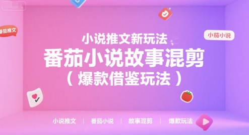 小说推文新玩法，番茄小说故事混剪（爆款借鉴玩法）网络赚钱,项目资源网,副业资源网,兼职项目,网赚课程-副业赚钱-互联网创业-独家轻创IP小蜜蜂网创