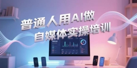 普通人用AI做自媒体实操培训，普通人一个人用ai做自媒体，视频制作、短视频引流、直播带货，轻松入门网络赚钱,项目资源网,副业资源网,兼职项目,网赚课程-副业赚钱-互联网创业-独家轻创IP小蜜蜂网创