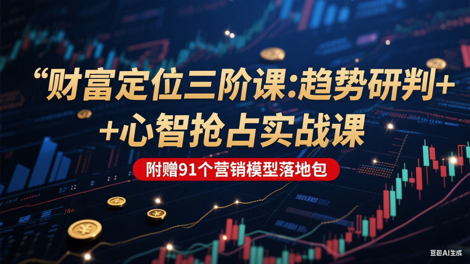 财富定位三阶：趋势研判 + 心智抢占实战课，附赠91个营销模型落地包网络赚钱,项目资源网,副业资源网,兼职项目,网赚课程-副业赚钱-互联网创业-独家轻创IP小蜜蜂网创