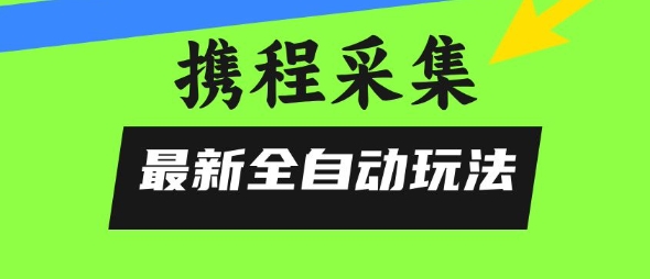 携程信息采集全自动玩法，0风控，无脑开干【揭秘】网络赚钱,项目资源网,副业资源网,兼职项目,网赚课程-副业赚钱-互联网创业-独家轻创IP小蜜蜂网创