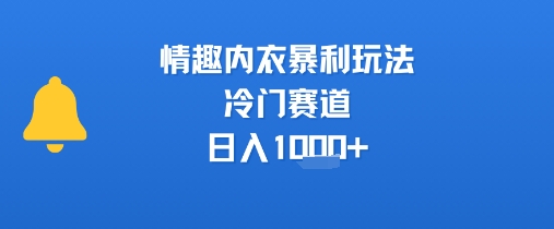 情趣内衣暴利玩法，冷门赛道，日入1k+网络赚钱,项目资源网,副业资源网,兼职项目,网赚课程-副业赚钱-互联网创业-独家轻创IP小蜜蜂网创
