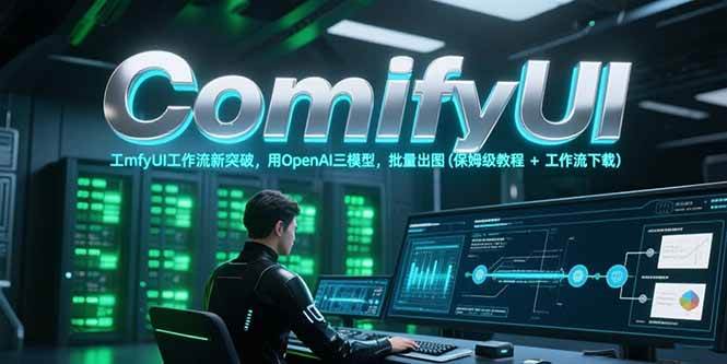 ComfyUI工作流新突破，用OpenAI三模型，批量出图(保姆级教程+工作流下载)网络赚钱,项目资源网,副业资源网,兼职项目,网赚课程-副业赚钱-互联网创业-独家轻创IP小蜜蜂网创