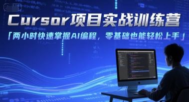 Cursor项目实战训练营，两小时快速掌握AI编程，零基础也能轻松上手网络赚钱,项目资源网,副业资源网,兼职项目,网赚课程-副业赚钱-互联网创业-独家轻创IP小蜜蜂网创