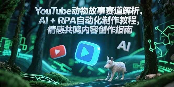 （15174期）YouTube动物故事赛道解析，AI+RPA自动化制作教程，情感共鸣内容创作指南网络赚钱,项目资源网,副业资源网,兼职项目,网赚课程-副业赚钱-互联网创业-独家轻创IP小蜜蜂网创