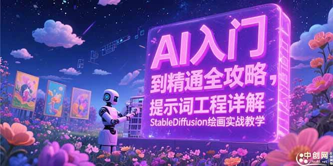 （15181期）AI入门到精通全攻略，提示词工程详解，StableDiffusion绘画实战教学网络赚钱,项目资源网,副业资源网,兼职项目,网赚课程-副业赚钱-互联网创业-独家轻创IP小蜜蜂网创