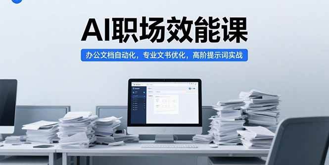 （15371期）AI职场效能课，办公文档自动化，专业文书优化，高阶提示词实战网络赚钱,项目资源网,副业资源网,兼职项目,网赚课程-副业赚钱-互联网创业-独家轻创IP小蜜蜂网创