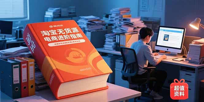 淘宝无货源电商进阶指南，包含新人课、进阶课，配套资料，蓝海选品等网络赚钱,项目资源网,副业资源网,兼职项目,网赚课程-副业赚钱-互联网创业-独家轻创IP小蜜蜂网创