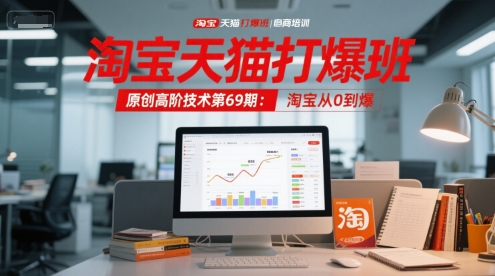 淘宝天猫打爆班原创高阶技术第69期：淘宝从0到爆网络赚钱,项目资源网,副业资源网,兼职项目,网赚课程-副业赚钱-互联网创业-独家轻创IP小蜜蜂网创