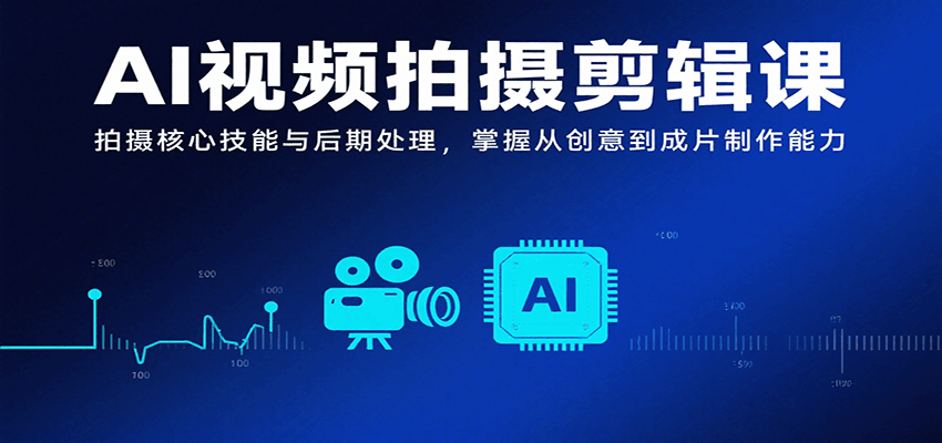 AI视频拍摄剪辑课，拍摄核心技能与后期处理，掌握从创意到成片制作能力网络赚钱,项目资源网,副业资源网,兼职项目,网赚课程-副业赚钱-互联网创业-独家轻创IP小蜜蜂网创