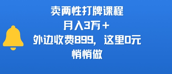卖两性打牌课程，月入3W+外边收费899的课程，这里0元，悄悄做网络赚钱,项目资源网,副业资源网,兼职项目,网赚课程-副业赚钱-互联网创业-独家轻创IP小蜜蜂网创