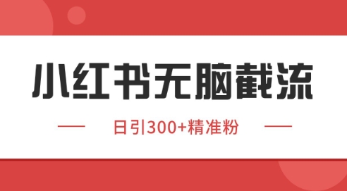 小红书截流同行客源，独家野路子获客玩法 日引200+暴力获客【揭秘】网络赚钱,项目资源网,副业资源网,兼职项目,网赚课程-副业赚钱-互联网创业-独家轻创IP小蜜蜂网创