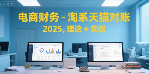 电商财务-淘系天猫对账2025，理论+实操网络赚钱,项目资源网,副业资源网,兼职项目,网赚课程-副业赚钱-互联网创业-独家轻创IP小蜜蜂网创