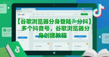 谷歌浏览器分身登陆多个抖音号，谷歌浏览器分身创建教程网络赚钱,项目资源网,副业资源网,兼职项目,网赚课程-副业赚钱-互联网创业-独家轻创IP小蜜蜂网创