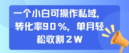一个小白可操作私域，转化率90%，单月轻松收割2W网络赚钱,项目资源网,副业资源网,兼职项目,网赚课程-副业赚钱-互联网创业-独家轻创IP小蜜蜂网创