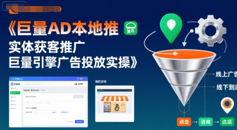 巨量AD本地推实体获客推广，巨量引擎广告投放实操网络赚钱,项目资源网,副业资源网,兼职项目,网赚课程-副业赚钱-互联网创业-独家轻创IP小蜜蜂网创