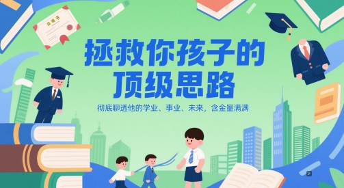 付费文章：拯救你孩子的顶级思路，彻底聊透他的学业、事业、未来，含金量满满网络赚钱,项目资源网,副业资源网,兼职项目,网赚课程-副业赚钱-互联网创业-独家轻创IP小蜜蜂网创