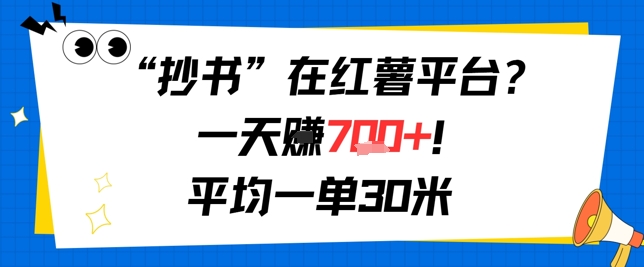 抄书在红薯平台？一天挣几张，平均一单30米，有手就行，新手小白不二之选！网络赚钱,项目资源网,副业资源网,兼职项目,网赚课程-副业赚钱-互联网创业-独家轻创IP小蜜蜂网创
