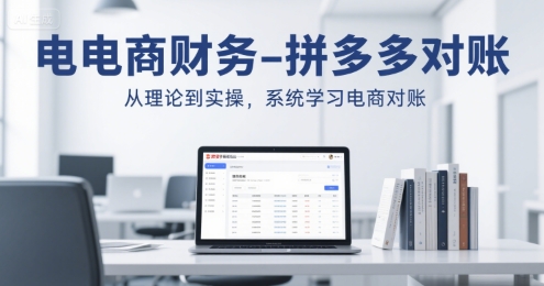 电商财务-拼多多对账，从理论到实操，系统学习电商对账网络赚钱,项目资源网,副业资源网,兼职项目,网赚课程-副业赚钱-互联网创业-独家轻创IP小蜜蜂网创