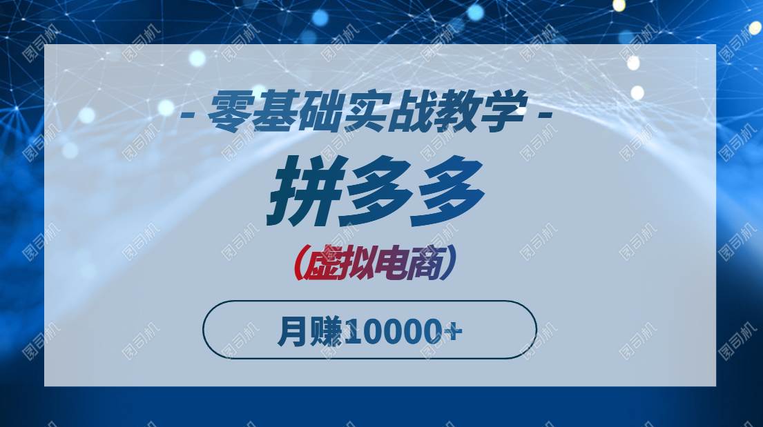 （14880期）拼多多虚拟电商，零基础实战教学，快速打爆商品，新手也能月入10000+网络赚钱,项目资源网,副业资源网,兼职项目,网赚课程-副业赚钱-互联网创业-独家轻创IP小蜜蜂网创
