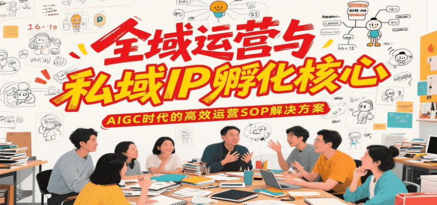 全域运营与私域IP孵化核心，AIGC时代的高效运营SOP解决方案网络赚钱,项目资源网,副业资源网,兼职项目,网赚课程-副业赚钱-互联网创业-独家轻创IP小蜜蜂网创