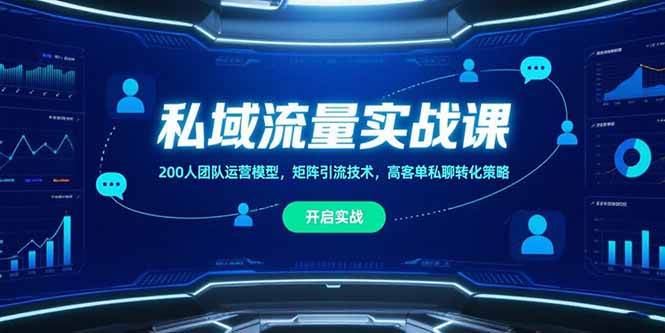 （15403期）私域流量实战课，200人团队运营模型，矩阵引流技术，高客单私聊转化策略网络赚钱,项目资源网,副业资源网,兼职项目,网赚课程-副业赚钱-互联网创业-独家轻创IP小蜜蜂网创