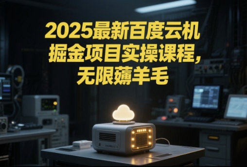 2025最新百度云机掘金项目实操课程单窗口保底5-10元月收益单窗口150+【揭秘】网络赚钱,项目资源网,副业资源网,兼职项目,网赚课程-副业赚钱-互联网创业-独家轻创IP小蜜蜂网创
