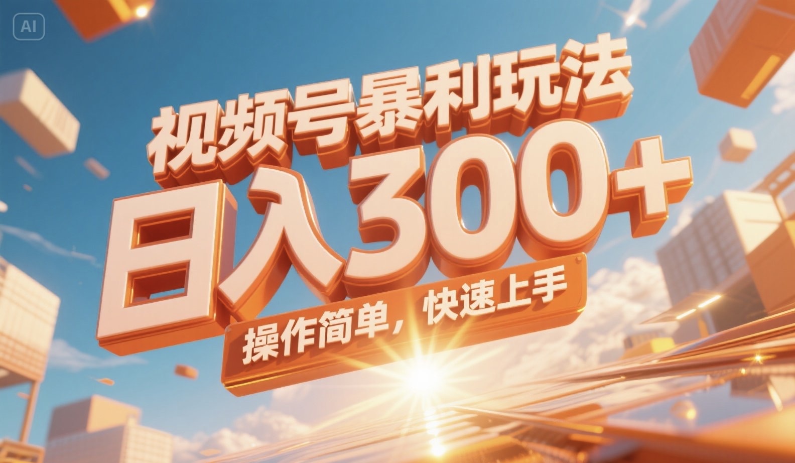 视频号暴利玩法，日入300+，操作简单，快速上手。网络赚钱,项目资源网,副业资源网,兼职项目,网赚课程-副业赚钱-互联网创业-独家轻创IP小蜜蜂网创