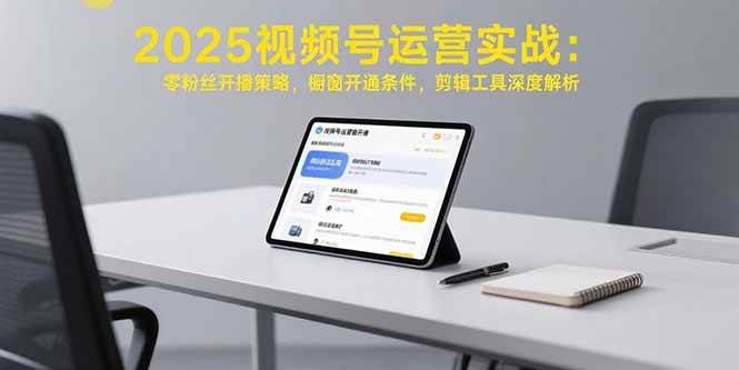 （15505期）2025视频号运营实战：零粉丝开播策略，橱窗开通条件，剪辑工具深度解析网络赚钱,项目资源网,副业资源网,兼职项目,网赚课程-副业赚钱-互联网创业-独家轻创IP小蜜蜂网创