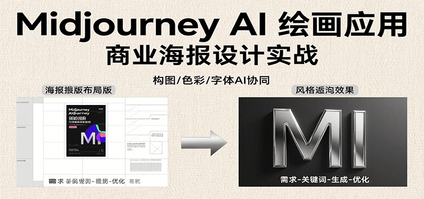 Midjourney AI绘画应用，关键词指令解析、漫画头像制作、海报设计、3D人物生成等网络赚钱,项目资源网,副业资源网,兼职项目,网赚课程-副业赚钱-互联网创业-独家轻创IP小蜜蜂网创