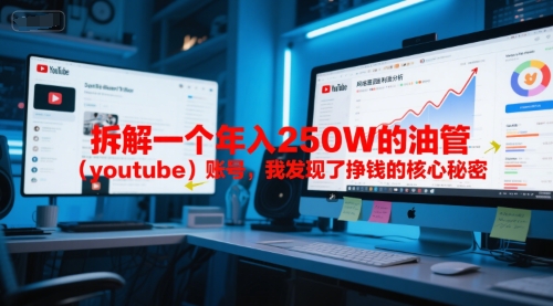 付费文章：拆解一个年入250W的油管（youtube）账号，我发现了挣钱的核心秘密网络赚钱,项目资源网,副业资源网,兼职项目,网赚课程-副业赚钱-互联网创业-独家轻创IP小蜜蜂网创